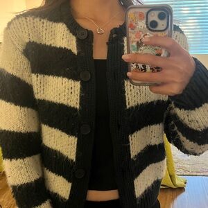 Zara stripe sweater cardigan (size S)